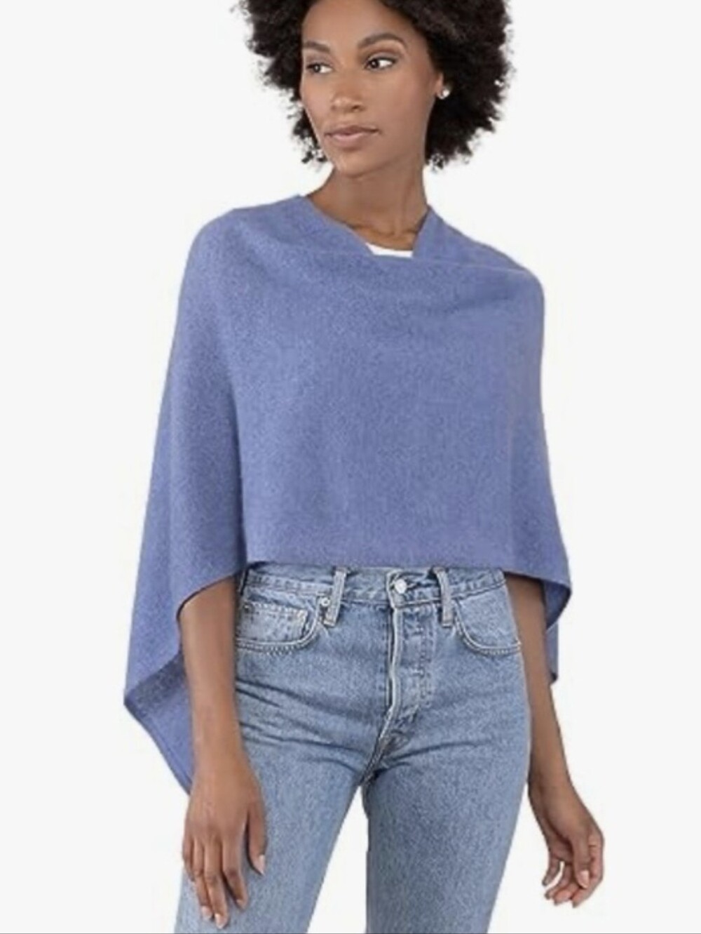 NEW ALASHAN CASHMERE cashmere dress topper Sky Blue